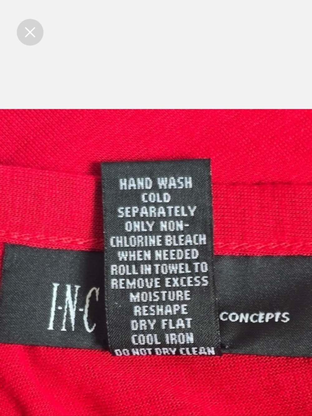 INC International Concepts Red Tiered Halter Top XL Gold Bar Neck Flowy Layers - Picture 9 of 11